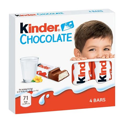 Kinder Chocolate Bars In Box 50g Looters