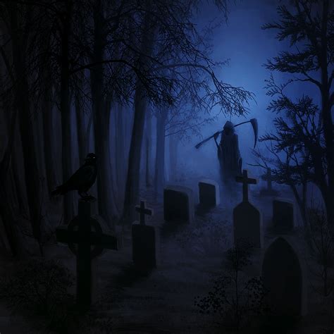 Graveyard By Cutereaper On Deviantart Scary Art Grim Reaper Art
