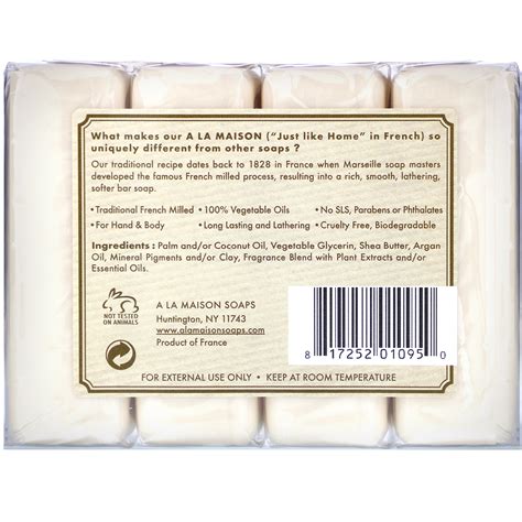 A la maison is a unique line of traditional french milled liquid soap and bar soap for hand and body which contains 100% vegetable oils, cruelty free, no sls, paraben or phthalates. A La Maison de Provence, Hand & Body Bar Soap, Pure ...