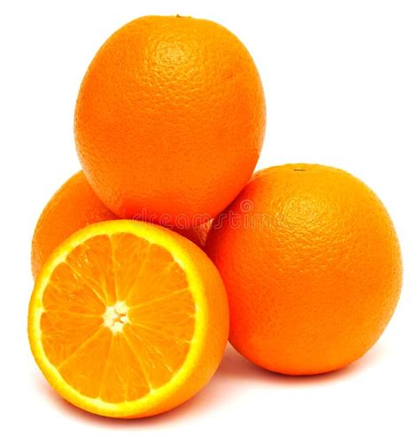 Whole Orange Fruit And His Segments Or Cantles Stock Photo Image Of