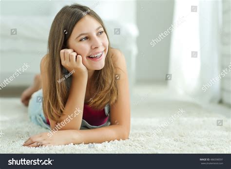Find over 16 of the best free shutterstock images. Portrait Teen Girl Showing Dental Braces Stock Photo ...