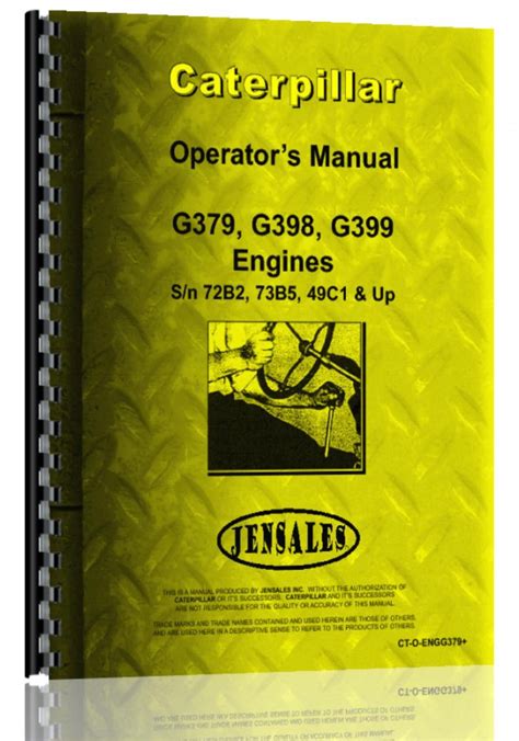Caterpillar G399 Engine Operators Manual