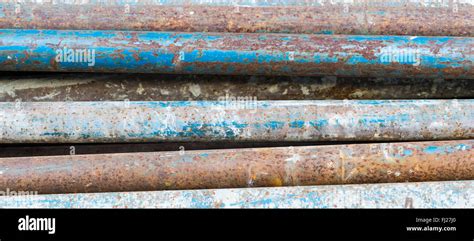 Texture Of Rusty And Stained Iron Pipes Stock Photo Alamy