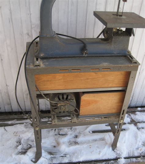 1930s Sears Dunlap Scroll Saw Stand Note The Bevel On The Lower Drawer