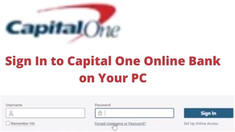 How To Login Capital One Online Banking Sign In To Capital One Credit