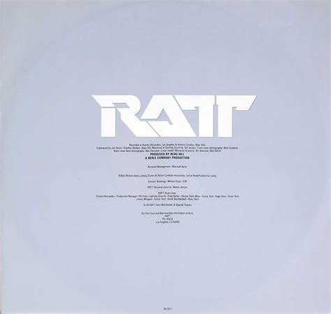 Ratt Invasion Of Your Privacy Heavy Glam Metal 12 Lp Vinyl Album Cover