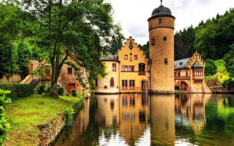 Beautiful Mespelbrunn Castle Full Hd Desktop Wallpapers 1080p