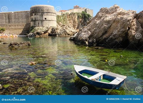 Murs De Fort Et De Ville De Bokar Dubrovnik Croatie Photo Stock Image