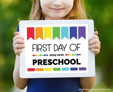 Preschool First Day Printables