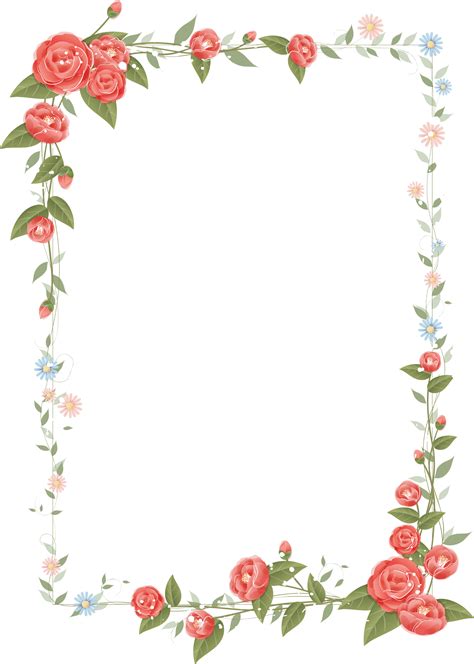 Download Rose Frame Design Floral Flowers Border Clipart Border