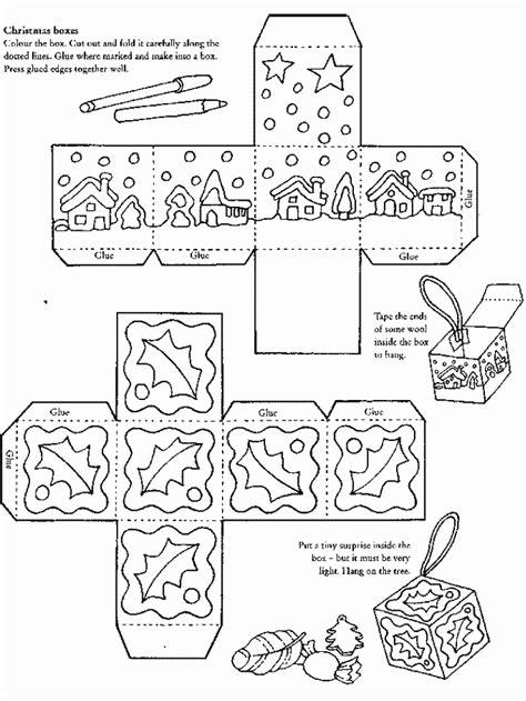 Christmas Boxes Printable And Templates Pinterest