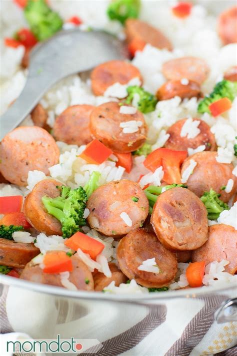 You'll find the details for the recipes in this video in the following 5 slides. One Pan Andouille Sausage and Rice Recipe