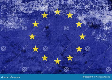 Grunge European Union Flag Stock Photo Image Of History 33327946