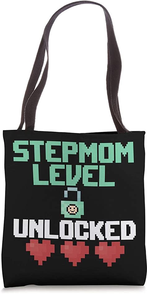 Amazon Com Stepmom Gifts Level Unlocked New Stepmother Gifts Engagement Tote Bag Clothing