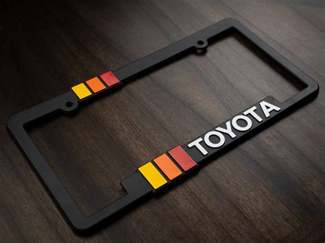 Vintage Toyota Retro Style License Plate Frame Trd Offroad Tac Etsy