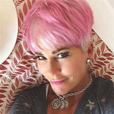My Love For Pink Chic Over 50 Mom Hairstyles Pink Hair Short Hair