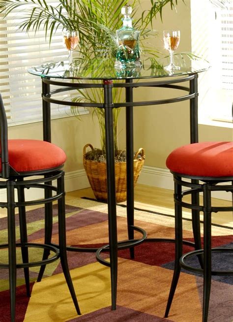 Generally, bistro tables and chairs make it possible for you to turn various spaces in your home into useful areas. Wrought Iron Pub Table w/ Beveled Glass Top - Cleo ...