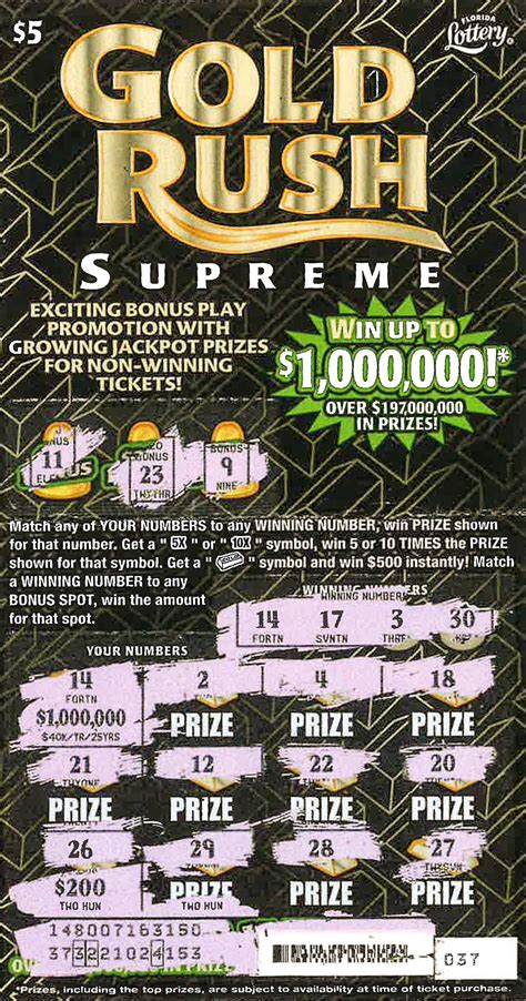 Gold Rush Supreme Scratch Off Crowns Two New Millionaires In Florida