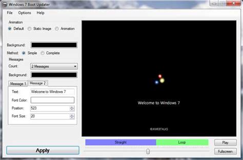 Customize Windows 7 Boot Screen With Windows 7 Boot Updater