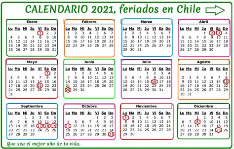 Calendario 2021 Chile Calendario 2021 Con Dias Feriados Chile Gambaran