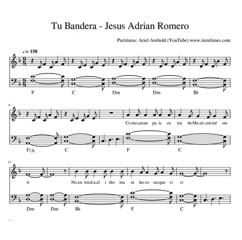 Tu Bandera Jesus Adrian Romero Partitura Notas Acordes Letra Pdf En