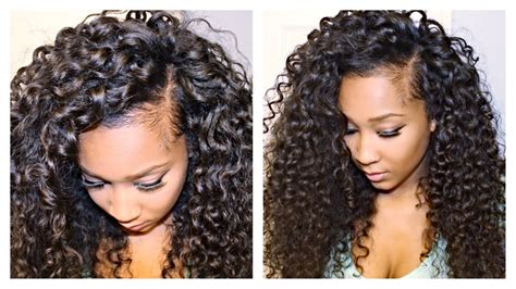 How To Blend Your Leave Out With Curly Hair Extensions Youtube