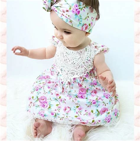 2017 Newborn Baby Girls Kids New Floral Summer Dress Girls Sundress