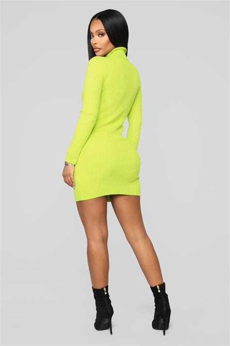 My Favorite Sweater Dress Lime Mini Sweater Dress Sweater Dress