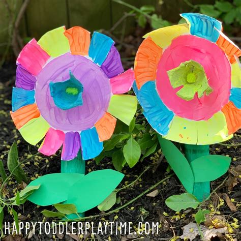 Spinning Paper Plate Flower Craft Happy Toddler Playtime