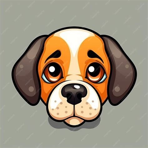 Premium Vector Cartoon Dog Face Clipart Vector Design