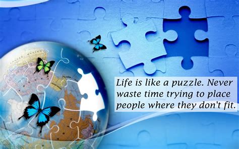 Life Is A Puzzle Inspirational Quotes Timer