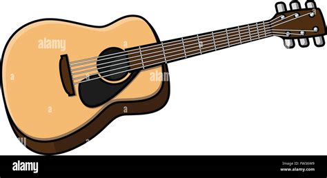 Guitarra Clásica Ilustración De Dibujos Animados Imagen Vector De Stock