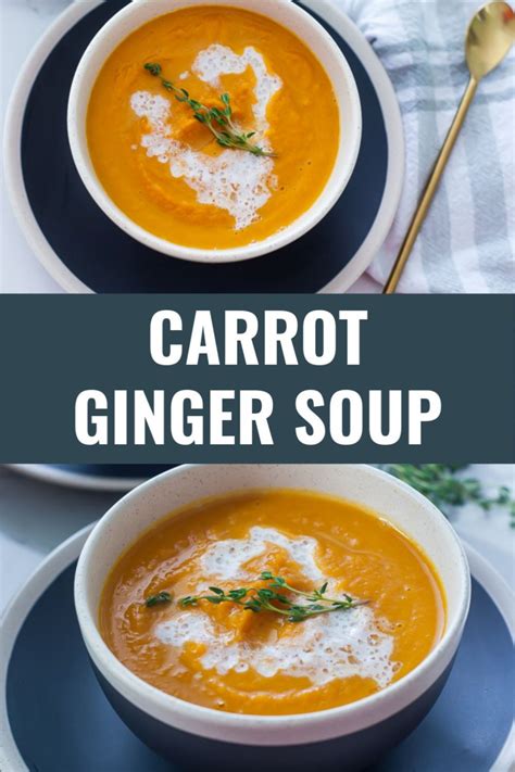 Instant Pot Vegan Carrot Ginger Soup Creamy Soup Recipes Easy
