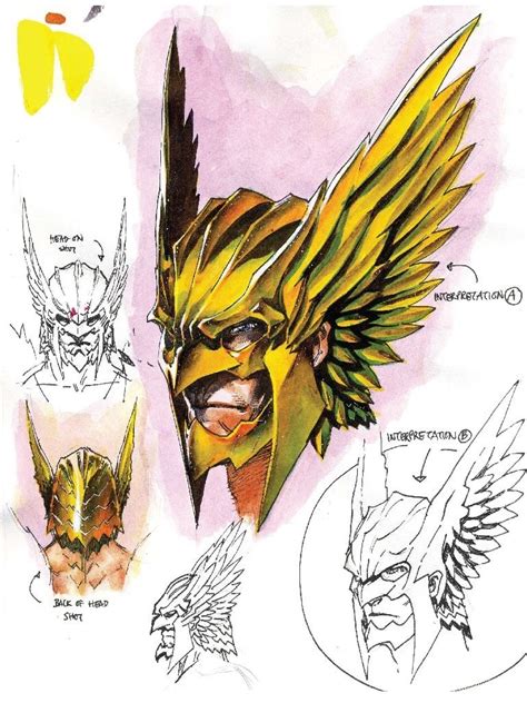 Savage Hawkman Helmet Designs Study Sheet By Philip Tan In 2022