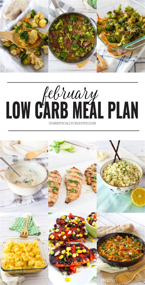 February Low Carb Meal Plan Domestically Creative
