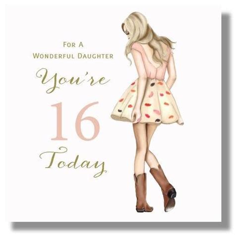 Happy 16th Birthday Card Daughter Happy 16th