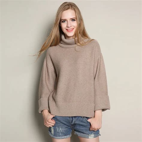 Wool Turtleneck Sweaters Woman 2015 Autumn Winter Korean Pullovers Long