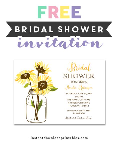 Free Printable Editable Pdf Bridal Shower Invitation Diy Summer