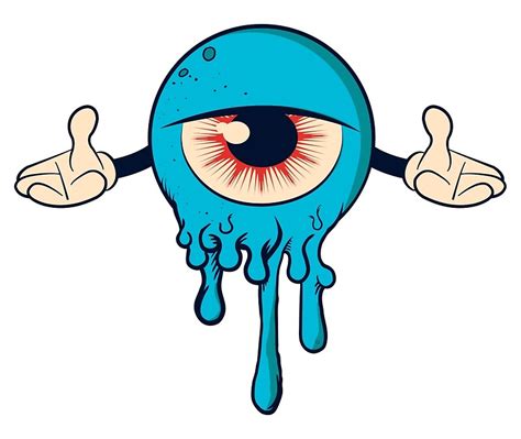 Dripping Cartoon Eye By Digsterdesigns Redbubble
