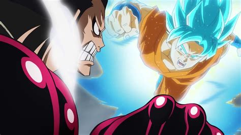 Super Saiyan Blue Goku Vs Luffy Gear 4 Dragon Ball Z X One Piece 3ds