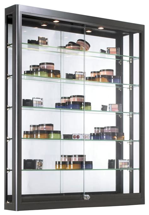 Modern displays for the living room and classic wooden display cabinets, for environments in different styles. Wall LED Display Case | Matte Black Finish