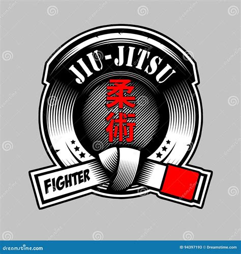 Jiu Jitsu Badge Stock Vector Illustration Of Ring Apparel 94397193