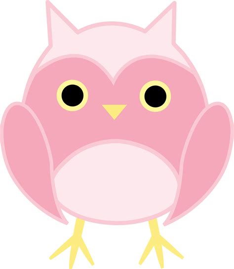 Cute Pink Owl Free Clip Art
