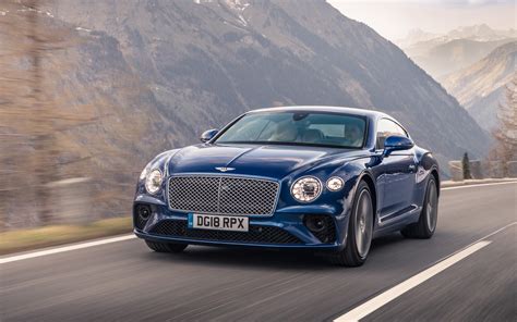 Download Wallpaper 3840x2400 Blue Luxury Car Bentley Continental Gt
