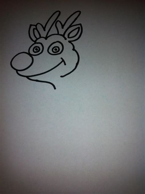 como desenhar uma rena de desenho animado 13 passos