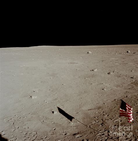 American Flag On Moon Photograph By Nasa