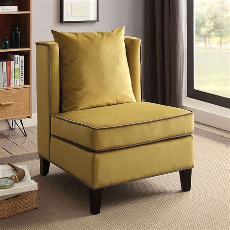 I was looking for a punch of colour and interesting design to go with my very. Ozella Accent Chair (Yellow) by Acme Furniture | FurniturePick