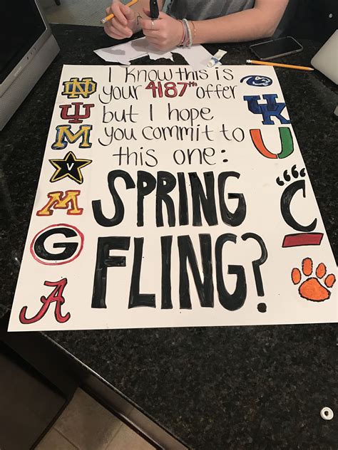 Offer Football Sports Senior Prom Promposal Prom Homecoming Sign Ask