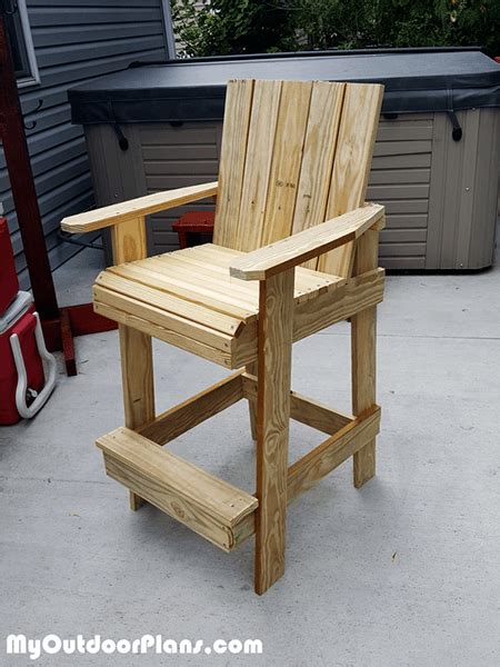 Bar Height Adirondack Chair From MyOutdoorPlans 