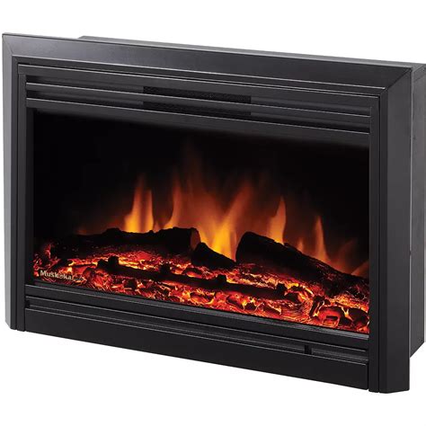 Muskoka Electric Fireplace Insert Gloss Black 25 Inch The Home